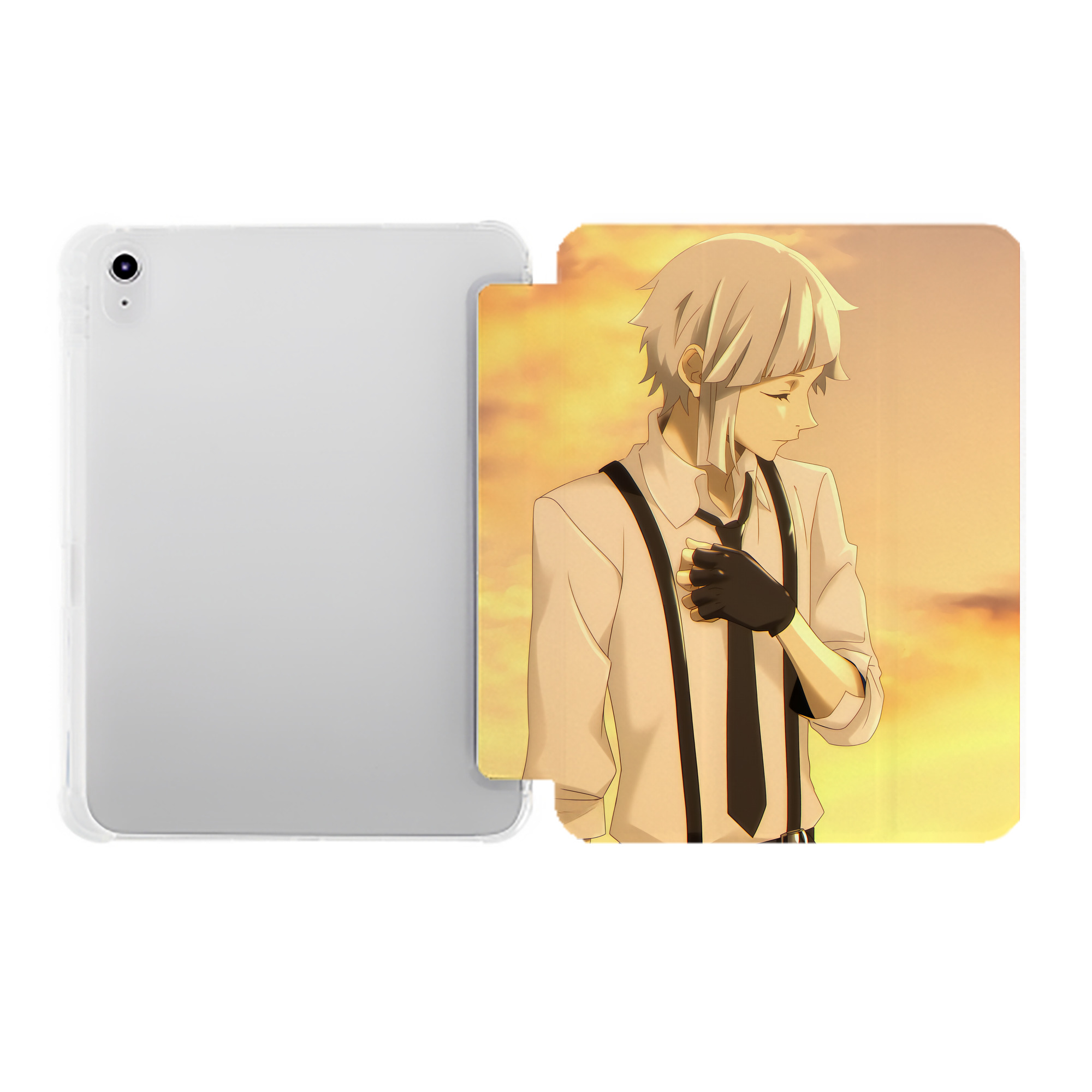 （画像用） 文豪ストレイドッグス Bungo Stray Dogs IPad ケース ペン収納付き 三つ折りスタンド PUレザー×シリコン 対応機種9.5/10.5/10.9インチ